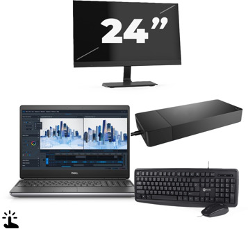 Dell Precision 7560 - Intel Core i7-11e Generatie - 15 inch - Touch - 16GB RAM - 256GB SSD - Windows 11 Home + 1x 24 inch Monitor