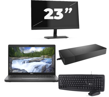 Dell Vostro 14 5401 - Intel Core i5-10e Generatie - 14 inch - 16GB RAM - 256GB SSD - Windows 11 Home + 1x 23 inch Monitor