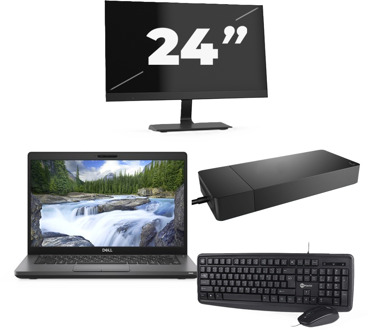 Dell Vostro 14 5401 - Intel Core i5-10e Generatie - 14 inch - 16GB RAM - 256GB SSD - Windows 11 Home + 1x 24 inch Monitor