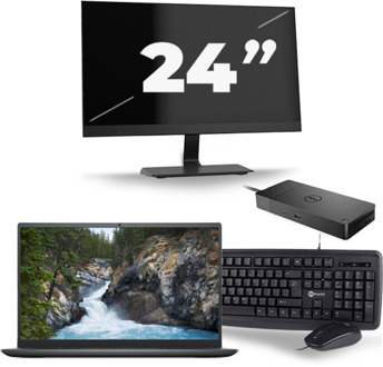 Dell Vostro 14 5410 - Intel Core i5-11e Generatie - 14 inch - 16GB RAM - 256GB SSD - Windows 11 + 1x 24 inch Monitor