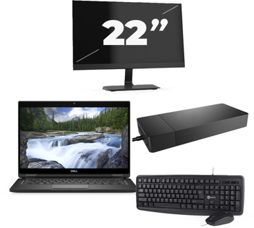 Dell XPS 13 7390 - Intel Core i7-10e Generatie - 13 inch - 16GB RAM - 256GB SSD - Windows 11 Home + 1x 22 inch Monitor