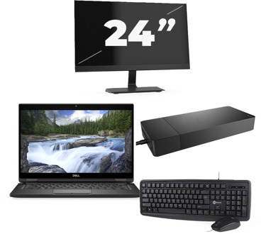 Dell XPS 13 7390 - Intel Core i7-10e Generatie - 13 inch - 16GB RAM - 256GB SSD - Windows 11 Home + 1x 24 inch Monitor