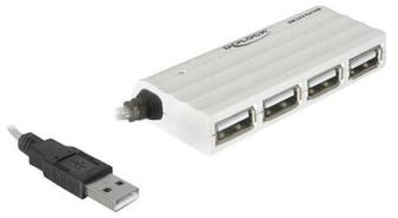 Delock 4-Poorts USB 2.0 Hub - Wit