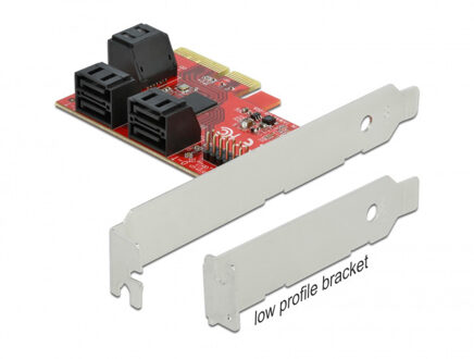 Delock 6 Port SATA PCIe Express x4 card - Low Profile Controller
