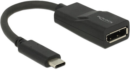 Delock 62748 tussenstuk voor kabels USB Type-C Displayport Zwart