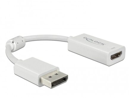 Delock 63936 video kabel adapter 0,1 m DisplayPort HDMI Wit