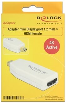 Delock 65582 tussenstuk voor kabels mini Displayport 1.2 HDMI-A Wit