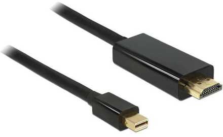 Delock 83698 video kabel adapter 1 m Mini DisplayPort HDMI Zwart
