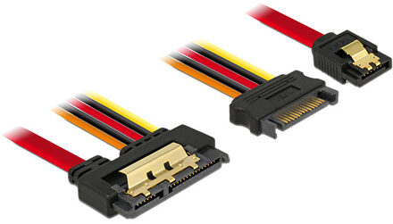 Delock 85228 SATA-kabel 0,3 m SATA 7-pin SATA 22-pin Zwart