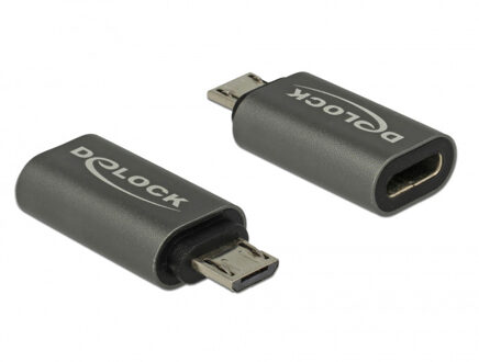 Delock Adapter USB 2.0 Micro-B male to USB Type-C 2.0 fem