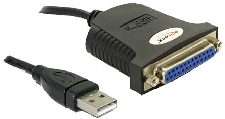 Delock Adapterkabel USB 1.1 op Parallel, 0,8 Meter