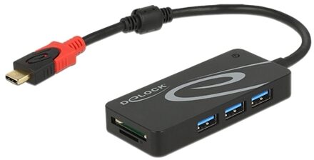 Delock CardR-USB 3.1 - 3x USB, 2x SD