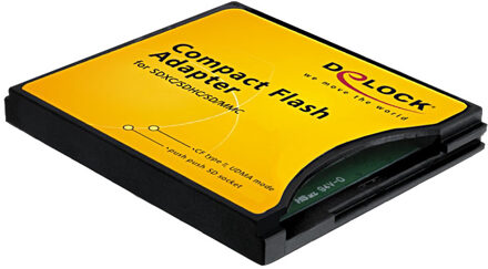 Delock Compact Flash adapter voor SD geheugenkaarten - CF type II