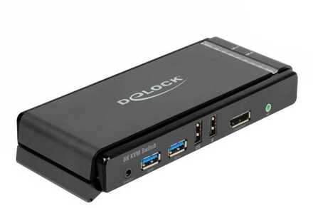 Delock DisplayPort 1.4 KVM Switch, 8K 60Hz, USB 3.2 Gen 1, Audio KVM-switch