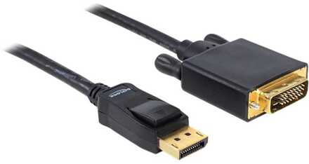 Delock DisplayPort naar DVI Beeldscherm Kabel - zwart - 1 meter
