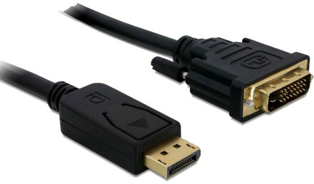 Delock DisplayPort naar DVI Beeldscherm Kabel - zwart - 2 meter