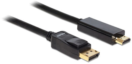 Delock DisplayPort naar HDMI Beeldscherm Kabel - zwart - 2 meter