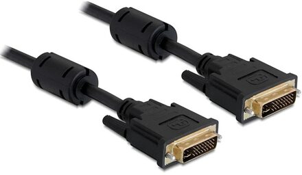 Delock DVI-I Dual Link monitor kabel / zwart - 1 meter