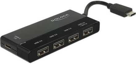 Delock Externe USB 3.1 Gen 1 USB-C > 4x USB-A + 1x USB-C