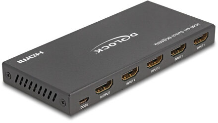 Delock HDMI Switch 4 x HDMI in to 1 x HDMI out 8K 60 Hz HDMI switch