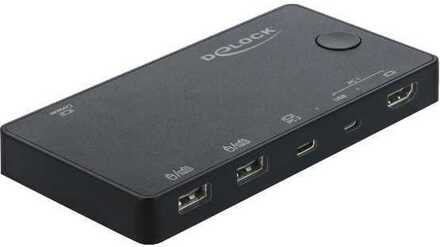 Delock HDMI / USB-C KVM Switch 4K 60 Hz met USB 2.0 KVM-switch