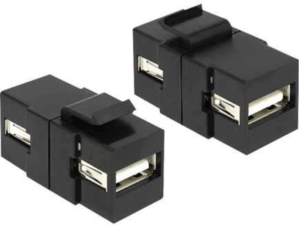 Delock Keystone USB2.0 - USB-A module zwart