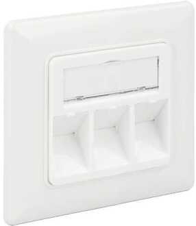 Delock Keystone Wall Outlet 3 Port compact