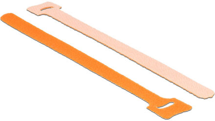 Delock Klittenband kabelbinders 200 x 12mm / oranje (10 stuks)