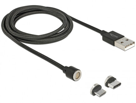 Delock Magnetische USB data- en laadkabel set voor Micro
