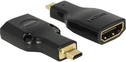Delock Micro HDMI - HDMI adapter - versie 2.0 (4K 60Hz) / zwart