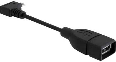 Delock Micro USB B naar USB A kabeltje met OTG functie 10 centimeter