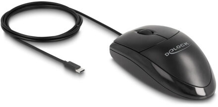 Delock Optical USB Type-C Desktop Mouse - Silent Muis