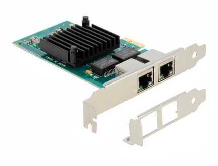 Delock PCI Express x1 Card 2 x RJ45 Gigabit LAN i350 Netwerkadapter