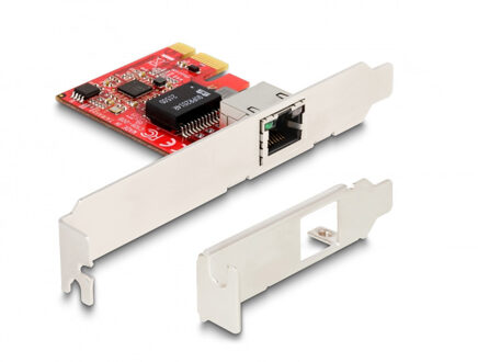 Delock PCI Express x1 card naar 1 x RJ45 2,5 Gigabit LAN i225 NBASE-T - Low Profile Netwerkadapter