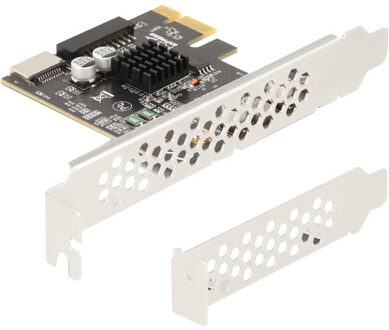 Delock PCI Express x1 kaart > interne USB 5 Gbps Type-E + 19-pin USB-pin header USB-controller