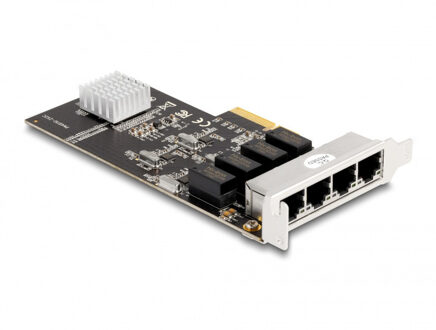 Delock PCI Express x4 Card 4 x RJ45 Gigabit LAN Netwerkadapter