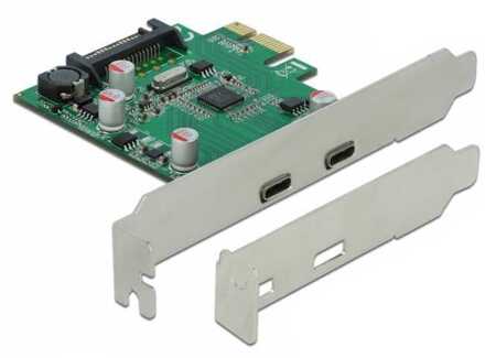 Delock PCIe x1 > 2x extern SuperSpeed USB 3.2 Gen 1 USB-controller