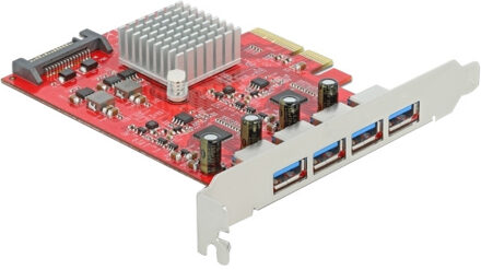 Delock PCIe x4 > 4x extern USB-A 3.2 Gen 2 USB-controller