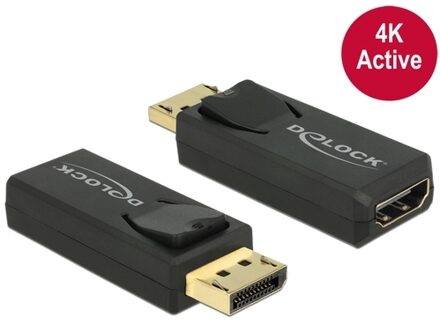 Delock Premium DisplayPort 1.2 naar HDMI 1.4 actieve adapter (4K 30 Hz) / zwart