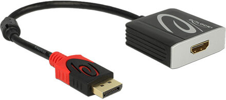 Delock Premium DisplayPort 1.2 naar HDMI 2.0 actieve adapter (4K 60 Hz) / zwart - 0,20 meter
