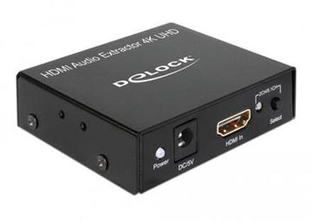 Delock Premium HDMI naar stereo en 5.1 audio extractor - HDMI 1.4 (4K 30Hz) / zwart