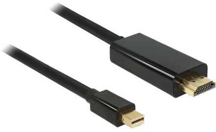 Delock Premium Mini DisplayPort 1.1a naar HDMI 1.3 kabel (Full HD 1080p) / zwart - 2 meter