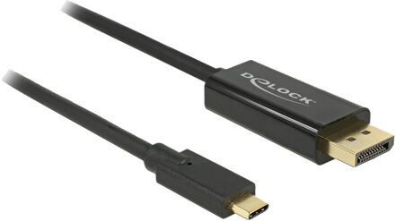 Delock Premium USB-C naar DisplayPort kabel met DP Alt Mode (4K 60 Hz) / zwart - 3 meter