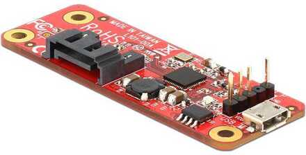 Delock Raspberry Pi Micro-USB / SATA 7-pins converter - 6GB/s, USB 2.0