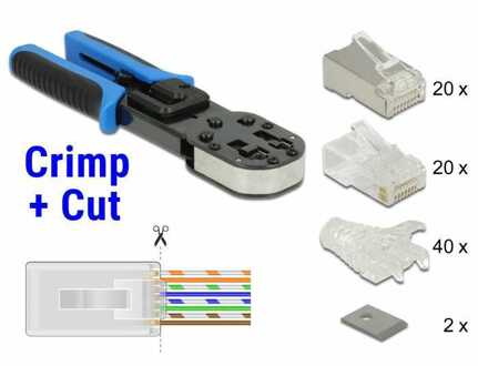 Delock RJ45 Crimp+Cut Werkzeugset