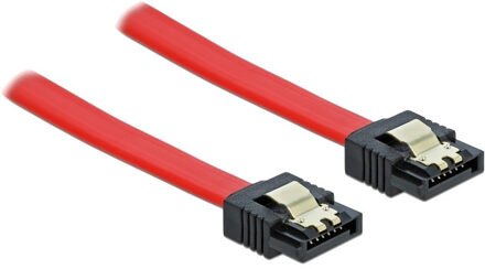 Delock SATA kabel plat 6 Gb/s - rood - 0,50 meter