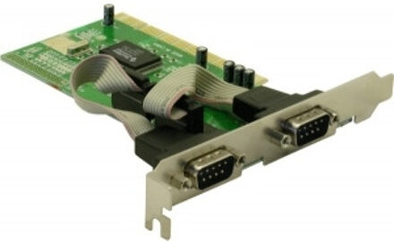 Delock seriële RS232 PCI kaart met 2 9-pins SUB-D poorten