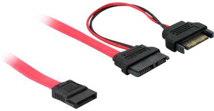 Delock Slim SATA 13-Pin > 7-Pin SATA + SATA Power