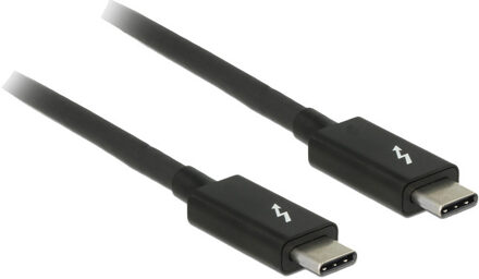 Delock Thunderbolt 3 kabel met Cypress E-Marker chipset - 20 Gbps / zwart - 1,5 meter