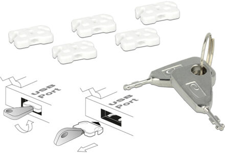 Delock USB 2.0 Adapter 20648 USB-poortblocker